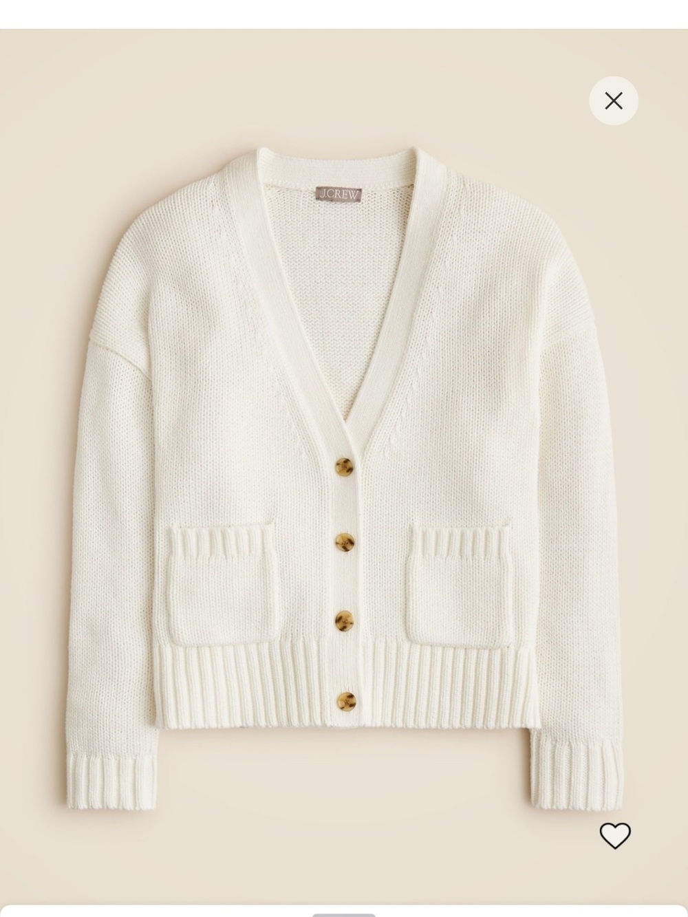 J. Crew Heritage Cotton Relaxed Cardigan Sweater